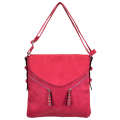 9034 - HOT PINK PU LEATHER CROSS BODY/ SHOULDER BAG
